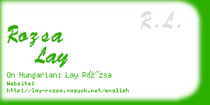 rozsa lay business card